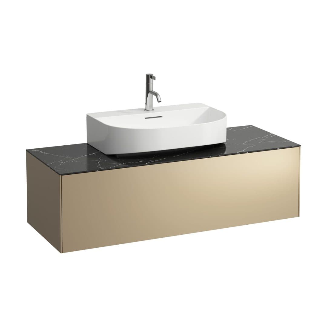 Laufen SONAR – Έπιπλο Νιπτήρα – 1175 mm, 1 συρτάρι, κεντρικό άνοιγμα, για νιπτήρα H816341 – Gold & Nero Marquina (H4054510341401)
