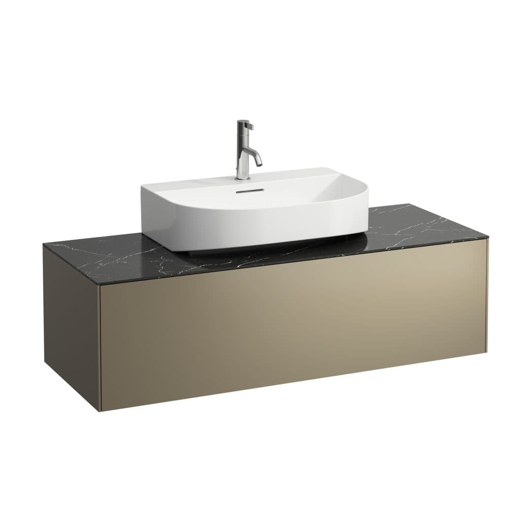 Laufen SONAR – Έπιπλο Νιπτήρα – 1175 mm, 1 συρτάρι, κεντρικό άνοιγμα, για νιπτήρα H816341 – Titanium & Nero Marquina (H4054510341421)