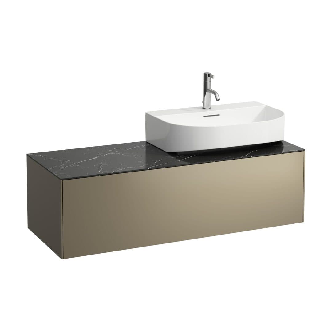 Laufen SONAR – Έπιπλο Νιπτήρα – 1175 mm, 1 συρτάρι, άνοιγμα δεξιά, για νιπτήρα H816341 – Titanium & Nero Marquina (H4054530341421)