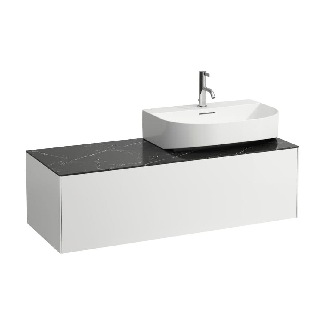 Laufen SONAR – Έπιπλο Νιπτήρα – 1175 mm, 1 συρτάρι, άνοιγμα δεξιά, για νιπτήρα H816341 – White Matt & Nero Marquina (H4054530341431)