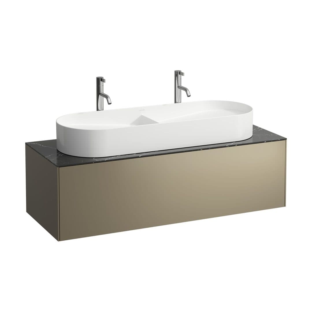 Laufen SONAR – Έπιπλο Νιπτήρα – 1175 mm, 1 συρτάρι, κεντρικό άνοιγμα, για νιπτήρα H812348 – Titanium & Nero Marquina (H4054710341421)