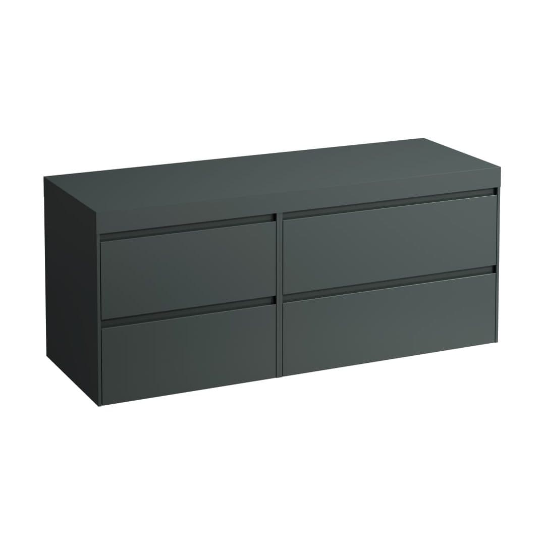 Laufen LANI – Ντουλάπι Μπάνιου – 1370 mm, 4 συρτάρια, πάγκος Traffic Grey, 800 δεξιά + 600 αριστερά, χωρίς άνοιγμα – Traffic Grey (H4055811122661)