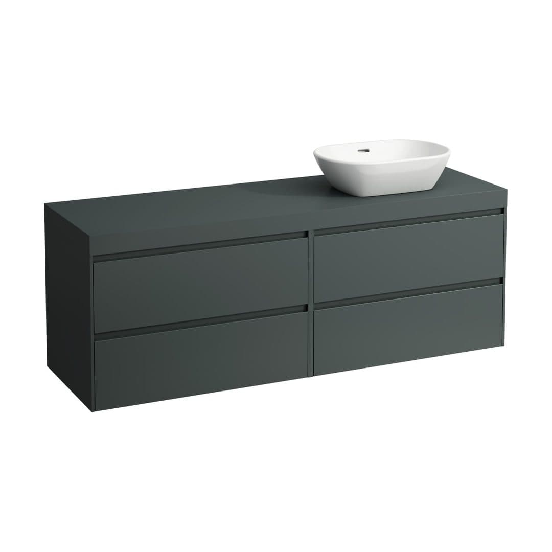 Laufen LANI – Έπιπλο Νιπτήρα – 1570 mm, 4 συρτάρια, πάγκος Traffic Grey, άνοιγμα δεξιά – Traffic Grey (H4055931122661)