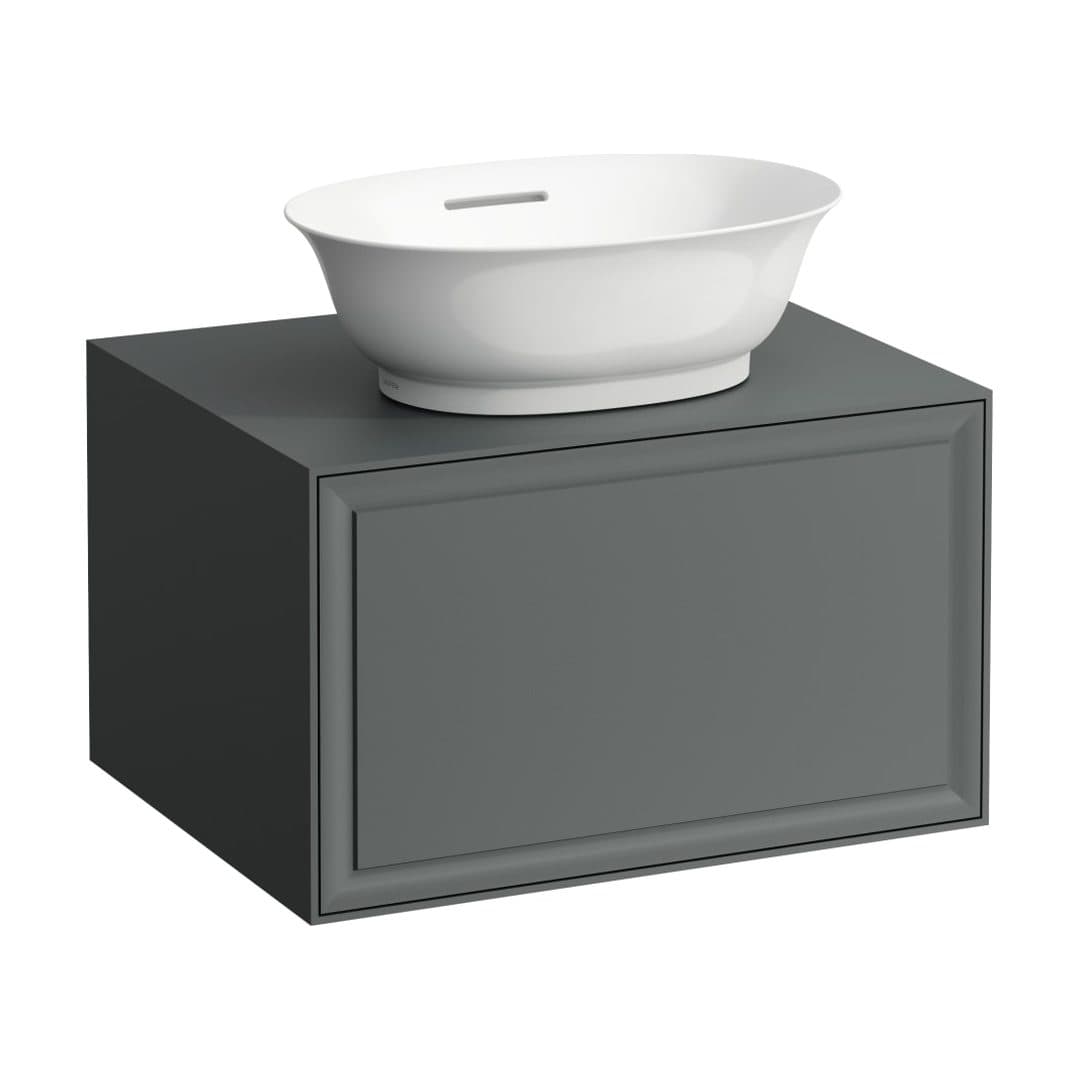 Laufen THE NEW CLASSIC – Έπιπλο Νιπτήρα – 575 mm, 1 συρτάρι, κεντρικό άνοιγμα, για νιπτήρα H812850 – Traffic Grey (H4060010856271)