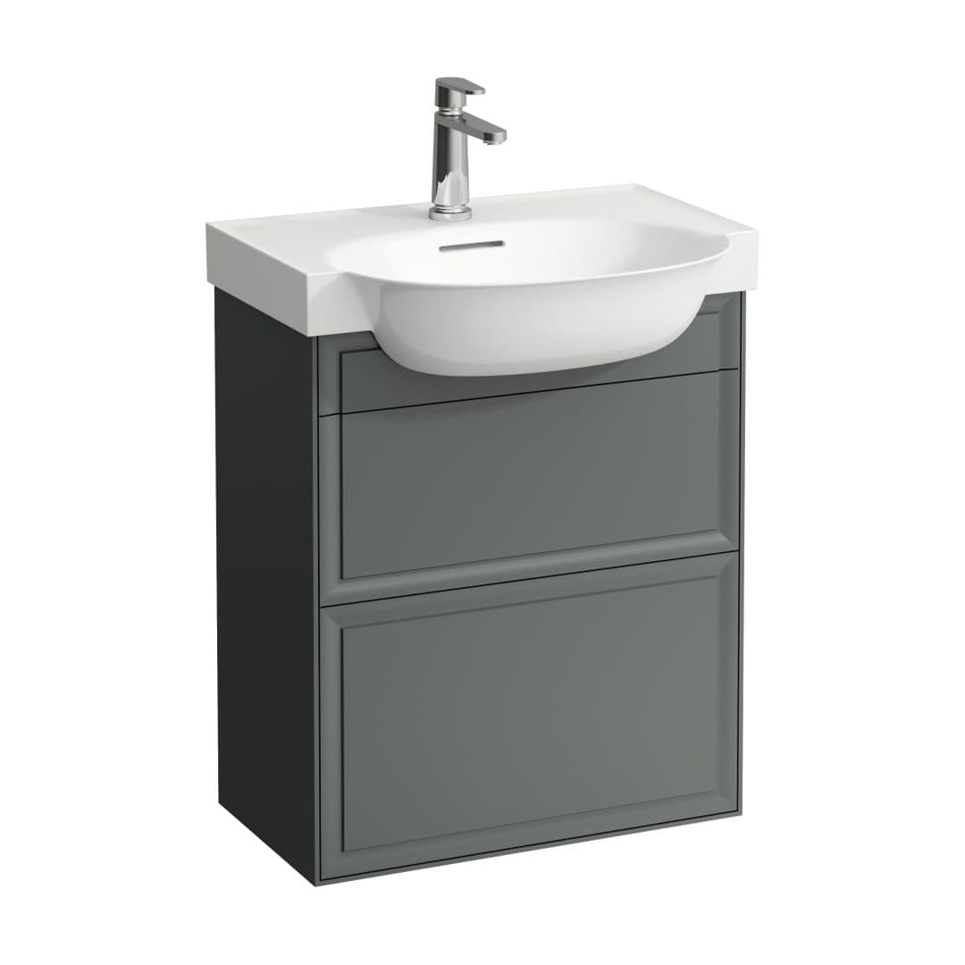 Laufen THE NEW CLASSIC – Έπιπλο Νιπτήρα – 575 mm, 2 συρτάρια, για νιπτήρα H813853 – Traffic Grey (H4060320856271)