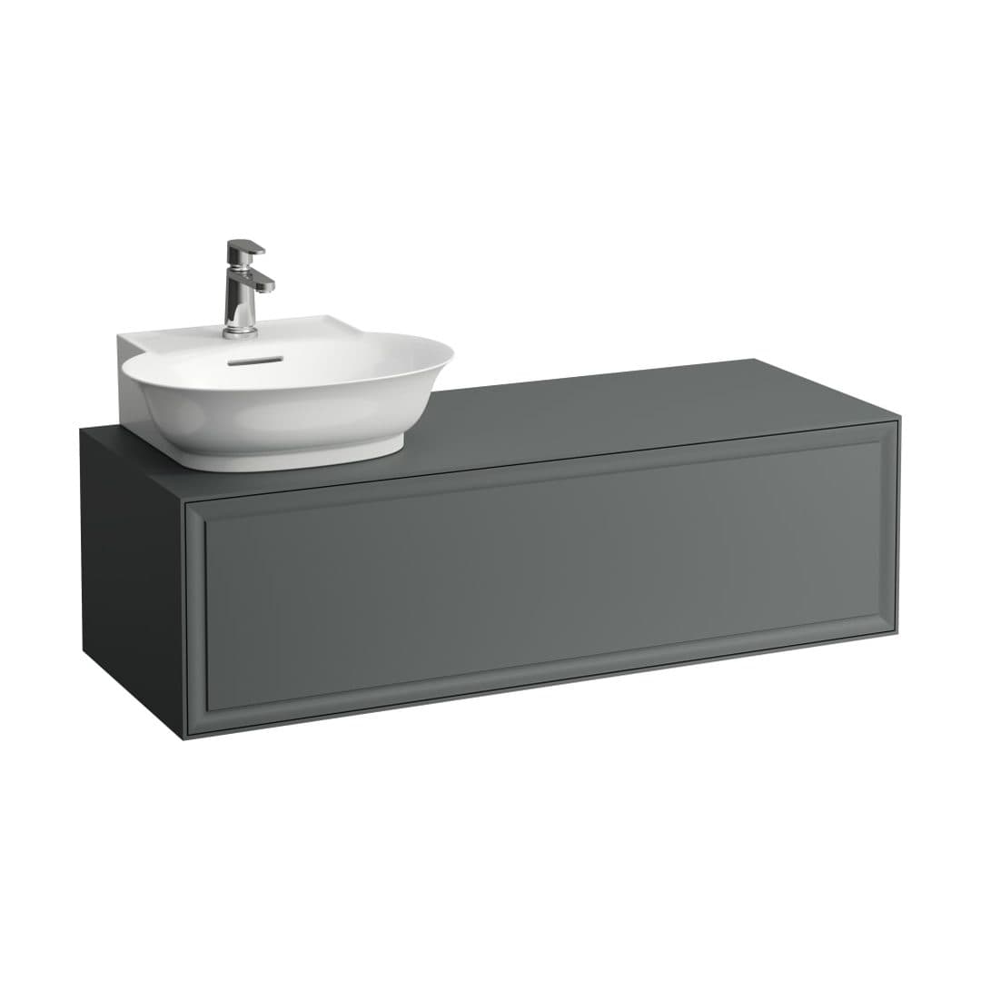 Laufen THE NEW CLASSIC – Έπιπλο Νιπτήρα – 1175 mm, 1 συρτάρι, άνοιγμα αριστερά, για νιπτήρα H816852 – Traffic Grey (H4060850856271)