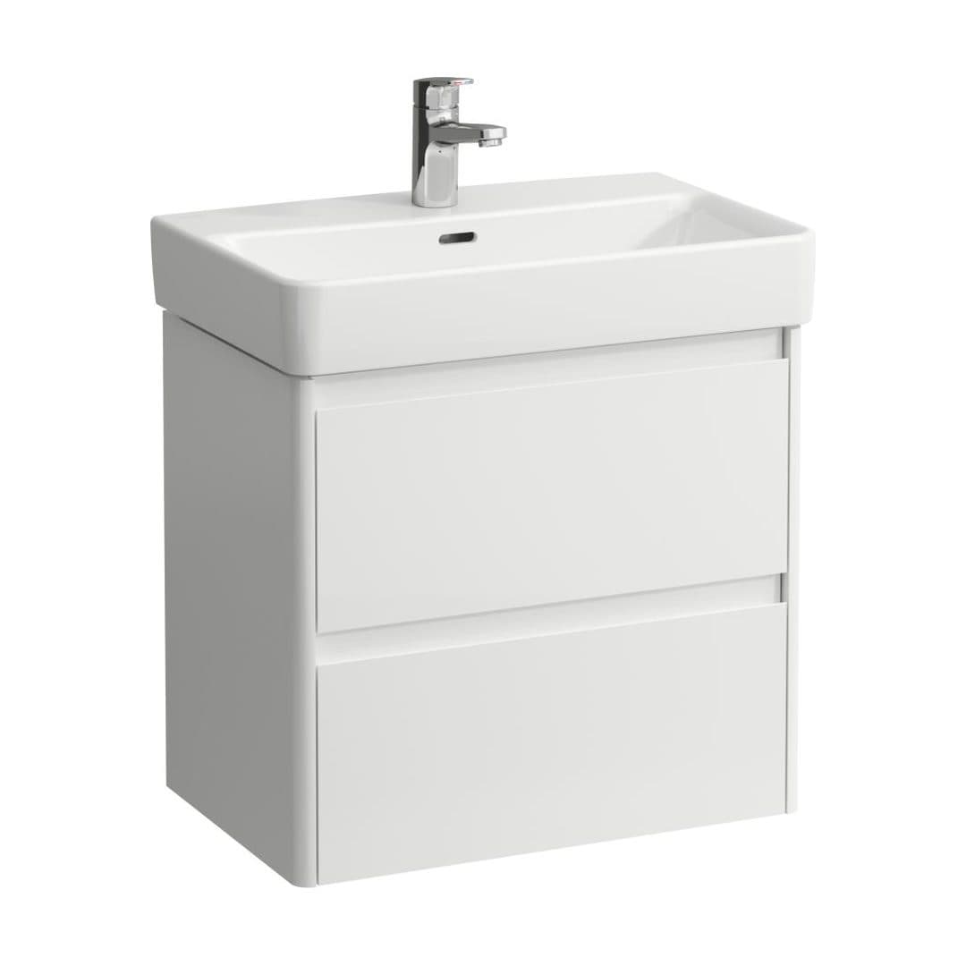 Laufen BASE 2.0 – Έπιπλο Νιπτήρα – 570 mm, 2 συρτάρια, για νιπτήρα H818959 / PRO X H818863 – White glossy (H4112621082611)