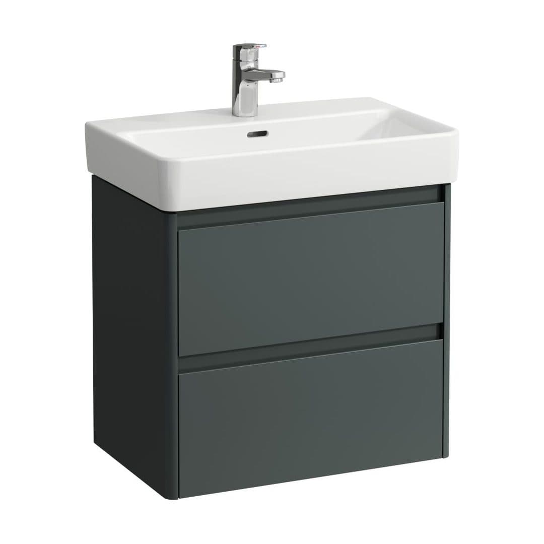 Laufen BASE 2.0 – Έπιπλο Νιπτήρα – 570 mm, 2 συρτάρια, για νιπτήρα H818959 / PRO X H818863 – Traffic Grey (H4112621082661)