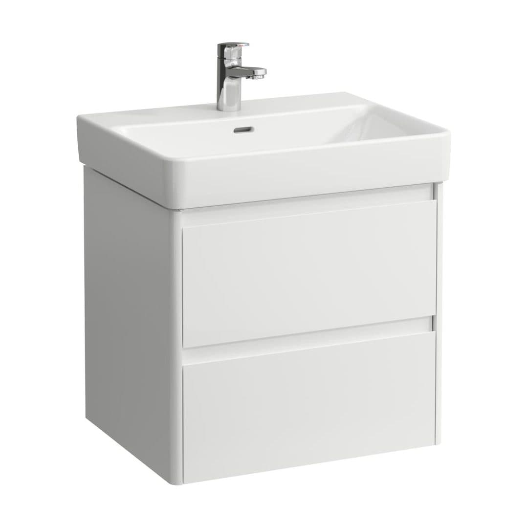 Laufen BASE 2.0 – Έπιπλο Νιπτήρα – 570 mm, 2 συρτάρια, για νιπτήρα H810963 / PRO X 810863 – White glossy (H4112721082611)