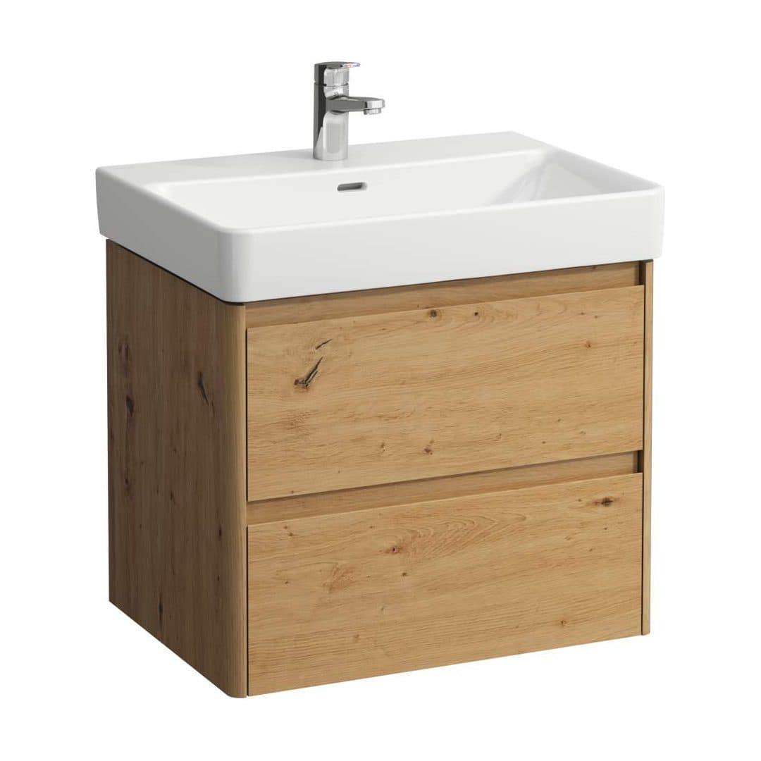 Laufen BASE 2.0 – Έπιπλο Νιπτήρα – 620 mm, 2 συρτάρια, για νιπτήρα H810964 / PRO X 810864 – Wild oak (H4112821082671)