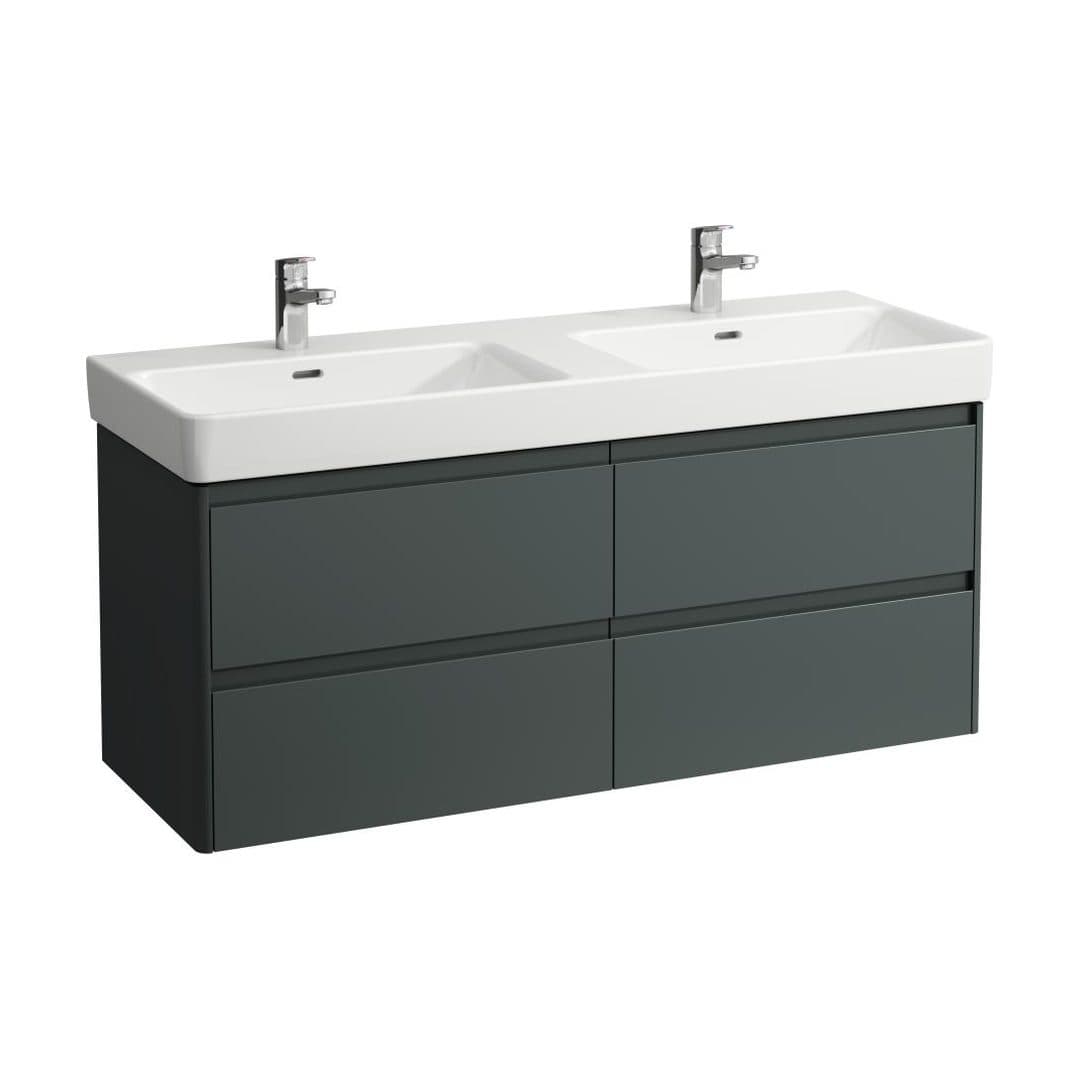 Laufen BASE 2.0 – Έπιπλο Νιπτήρα – 1270 mm, 4 συρτάρια – Traffic Grey (H4113341082661)