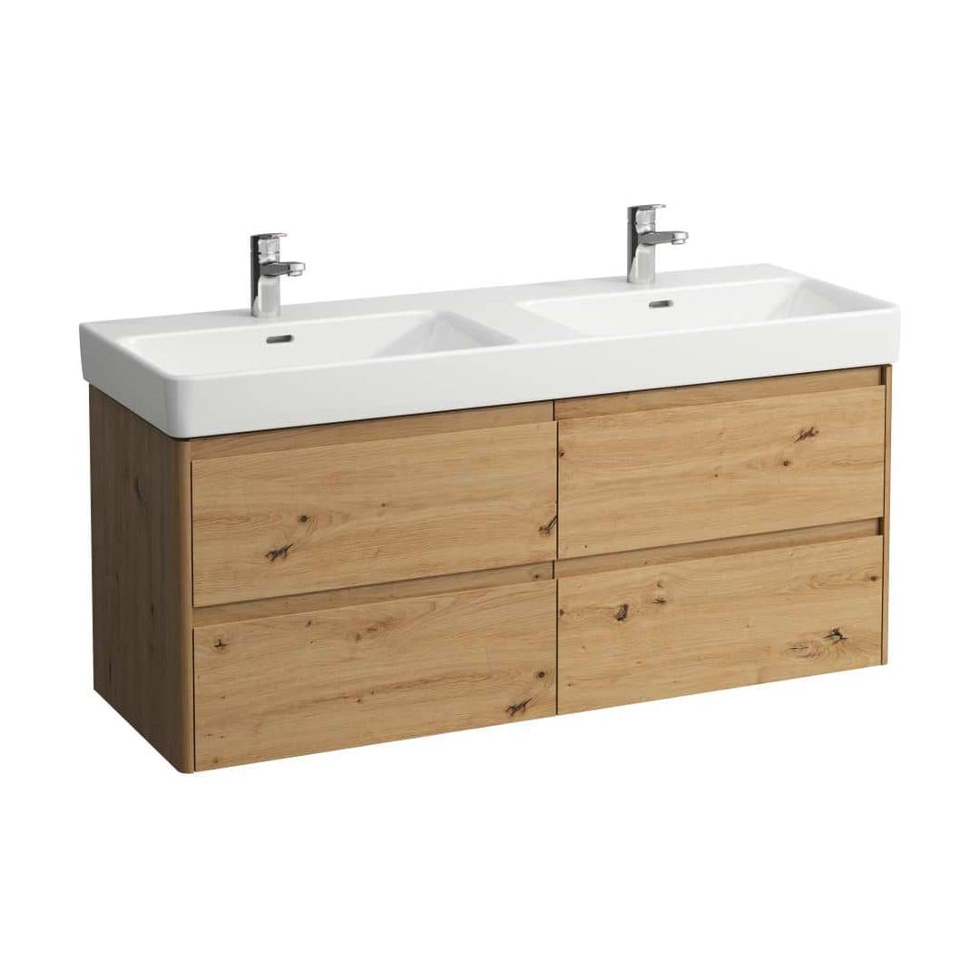 Laufen BASE 2.0 – Έπιπλο Νιπτήρα – 1270 mm, 4 συρτάρια – Wild oak (H4113341082671)