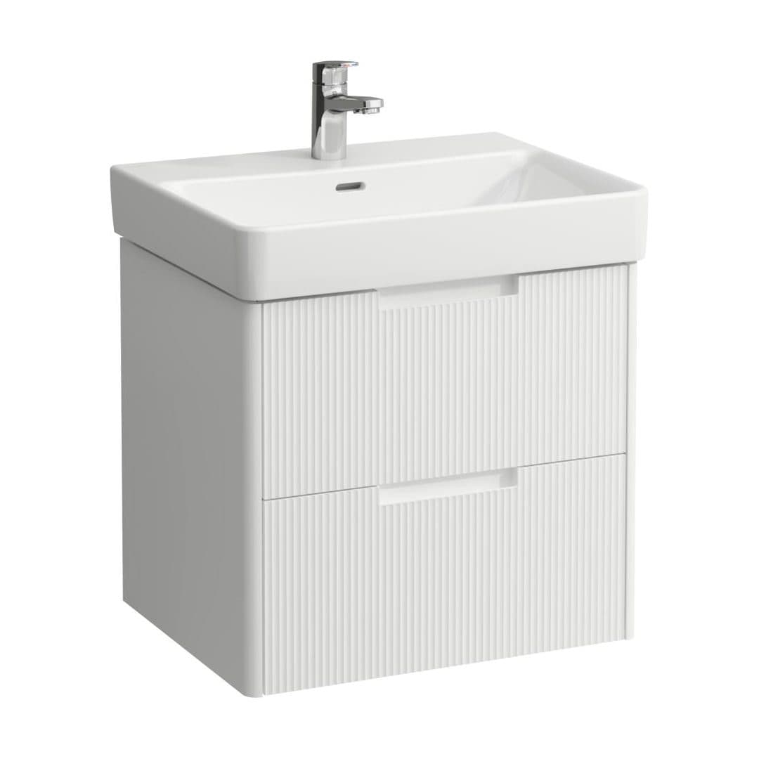 Laufen JUNA – Έπιπλο Νιπτήρα – 570 mm, 2 συρτάρια, για νιπτήρα H810963 / PRO X 810863 – White Matt (H4114921092601)