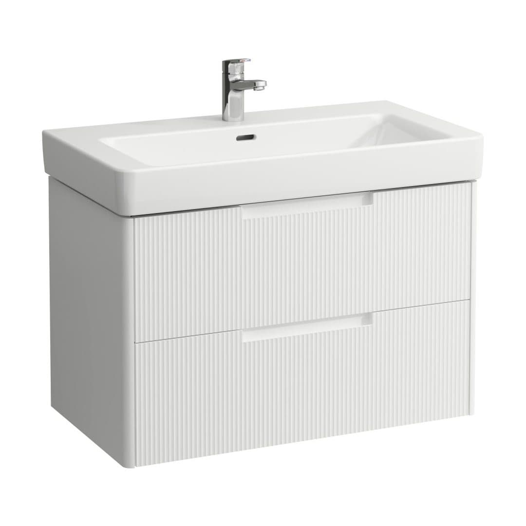 Laufen JUNA – Έπιπλο Νιπτήρα – 820 mm, 2 συρτάρια – White Matt (H4115221092601)
