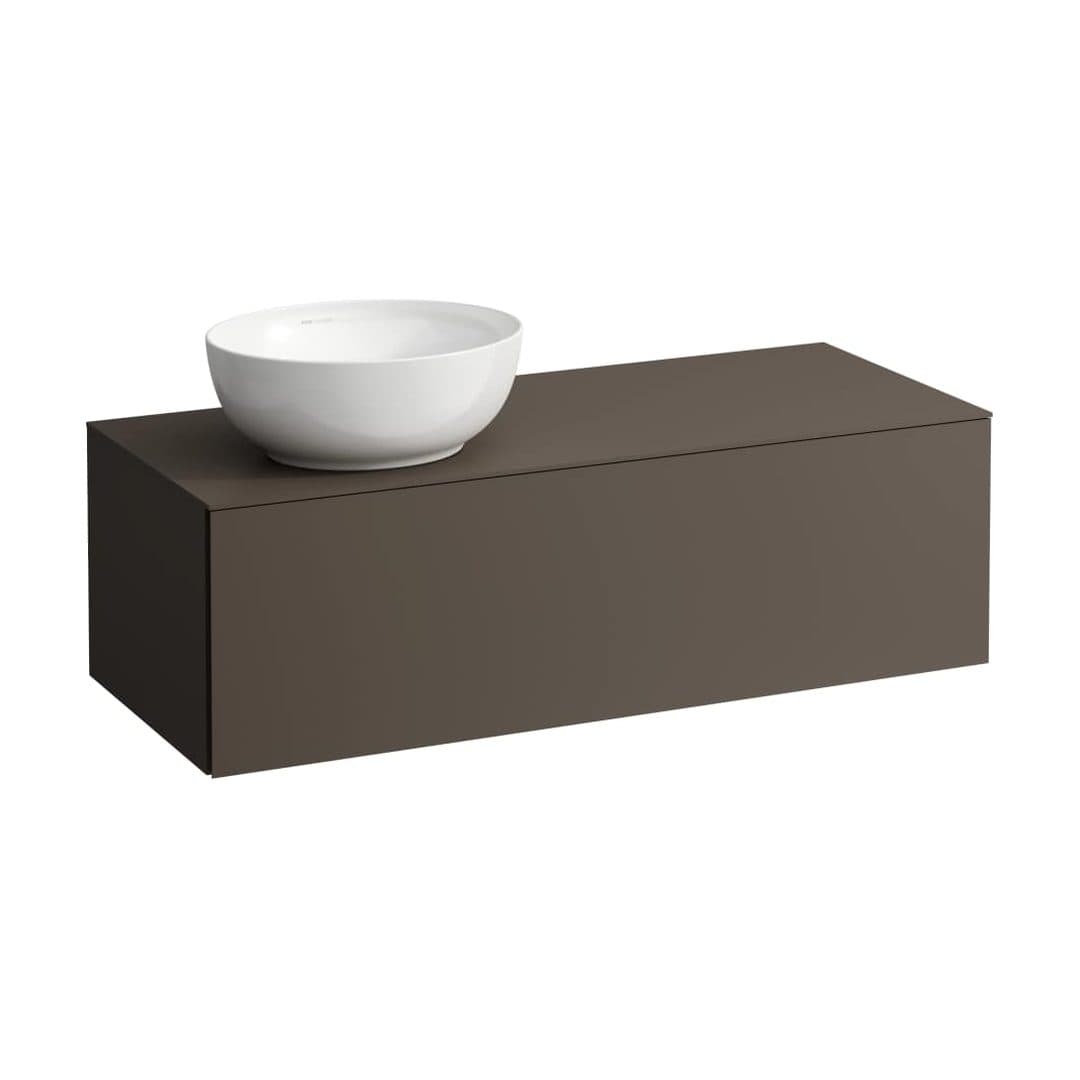 Laufen ILBAGNOALESSI – Έπιπλο Νιπτήρα – 1200 mm, 1 συρτάρι, άνοιγμα αριστερά, για νιπτήρα H818975/6 – Dark brown (H4303120974291)