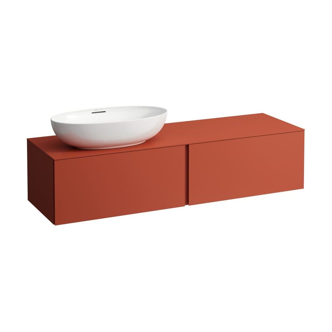 Laufen ILBAGNOALESSI – Έπιπλο Νιπτήρα – 1600 mm, 2 συρτάρια, άνοιγμα αριστερά, για νιπτήρα H818975/6 – Terracotta (H4303520972691)