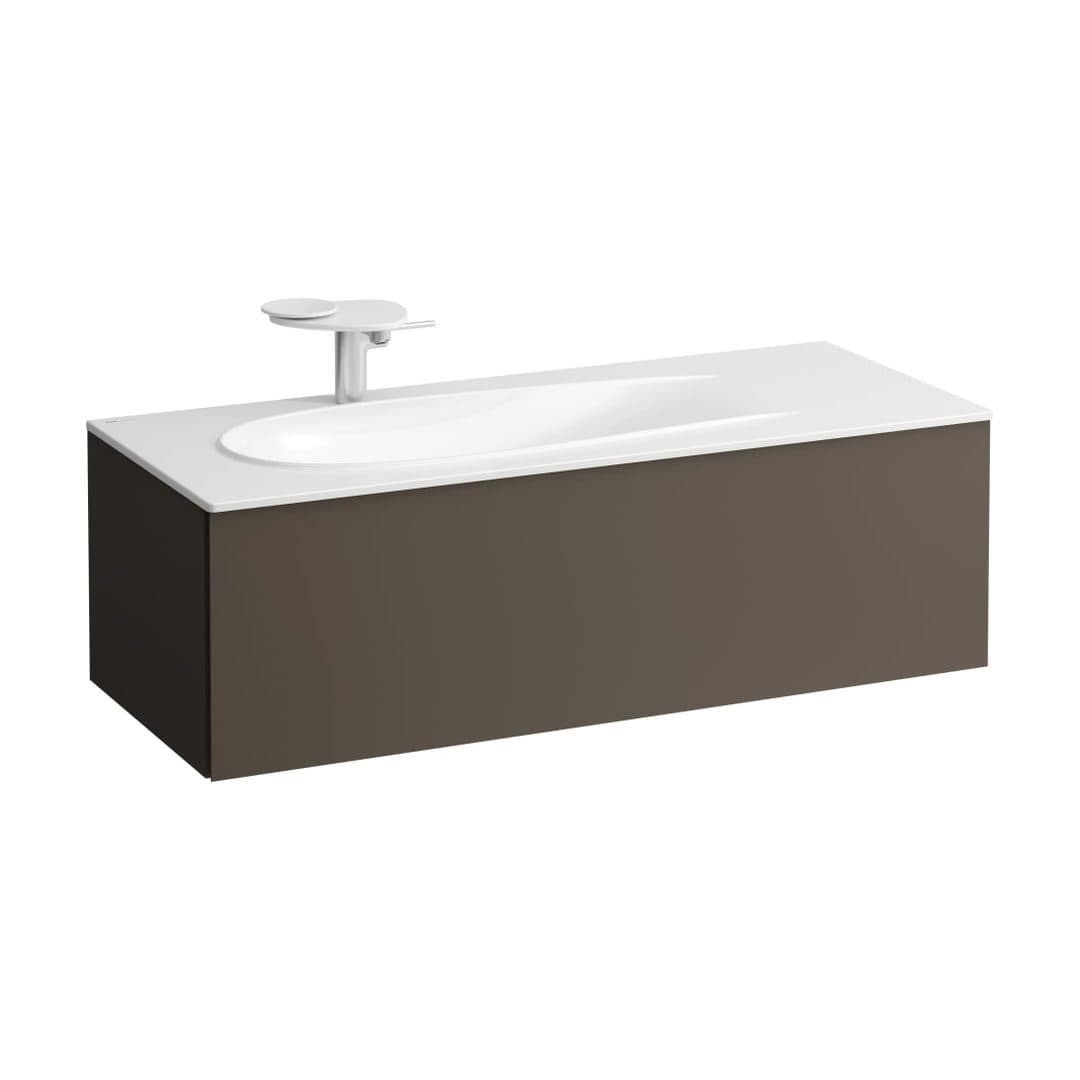 Laufen ILBAGNOALESSI – Έπιπλο Νιπτήρα – 1195 mm, 1 συρτάρι, εγκοπή σιφωνιού αριστερά – Dark brown (H4304410974291)