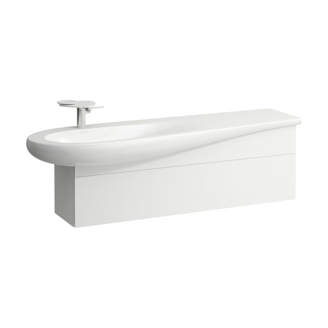 Laufen ILBAGNOALESSI – Έπιπλο Νιπτήρα – 1350 mm, 1 συρτάρι, εγκοπή σιφωνιού αριστερά – White Matt (H4304510972601)