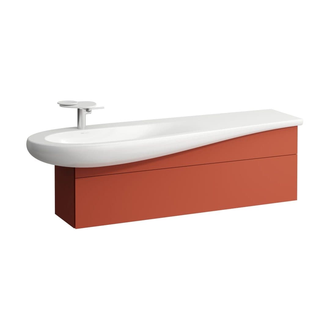 Laufen ILBAGNOALESSI – Έπιπλο Νιπτήρα – 1350 mm, 1 συρτάρι, εγκοπή σιφωνιού αριστερά – Terracotta (H4304510972691)