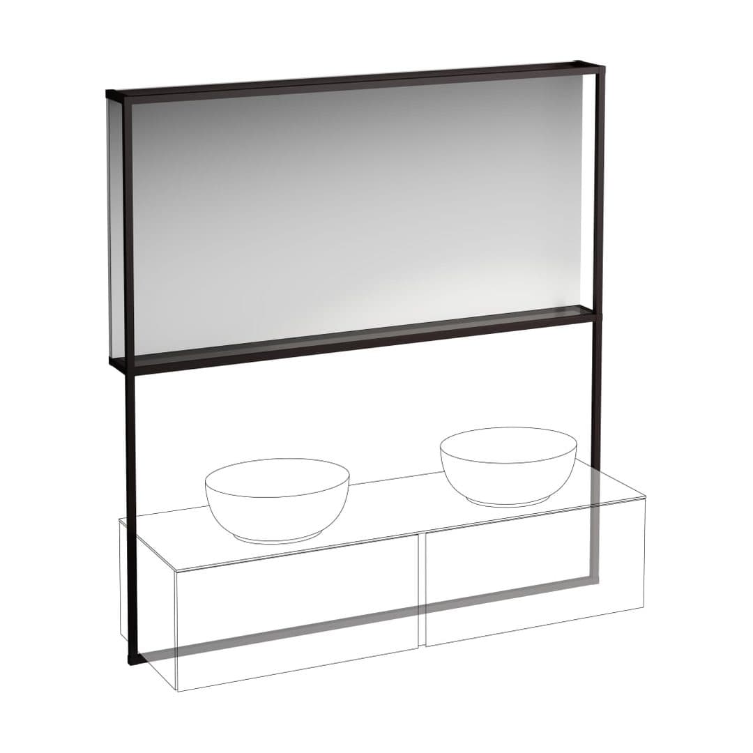 Laufen ILBAGNOALESSI – Καθρέπτης Μπάνιου – 1660 mm, φωτιζόμενο πλαίσιο, για νιπτήρα H818977/8 – Havanna (H4305030972711)
