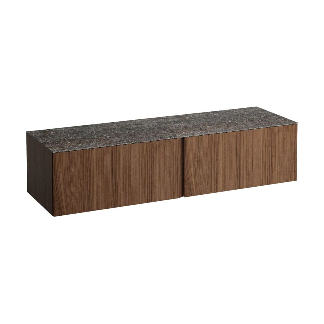 Laufen ILBAGNOALESSI – Ντουλάπι Μπάνιου – 1600 mm, 2 συρτάρια, πάγκος Marrone Naturale, χωρίς άνοιγμα – Noce canaletto - Real wood veneer (H4323300976301)