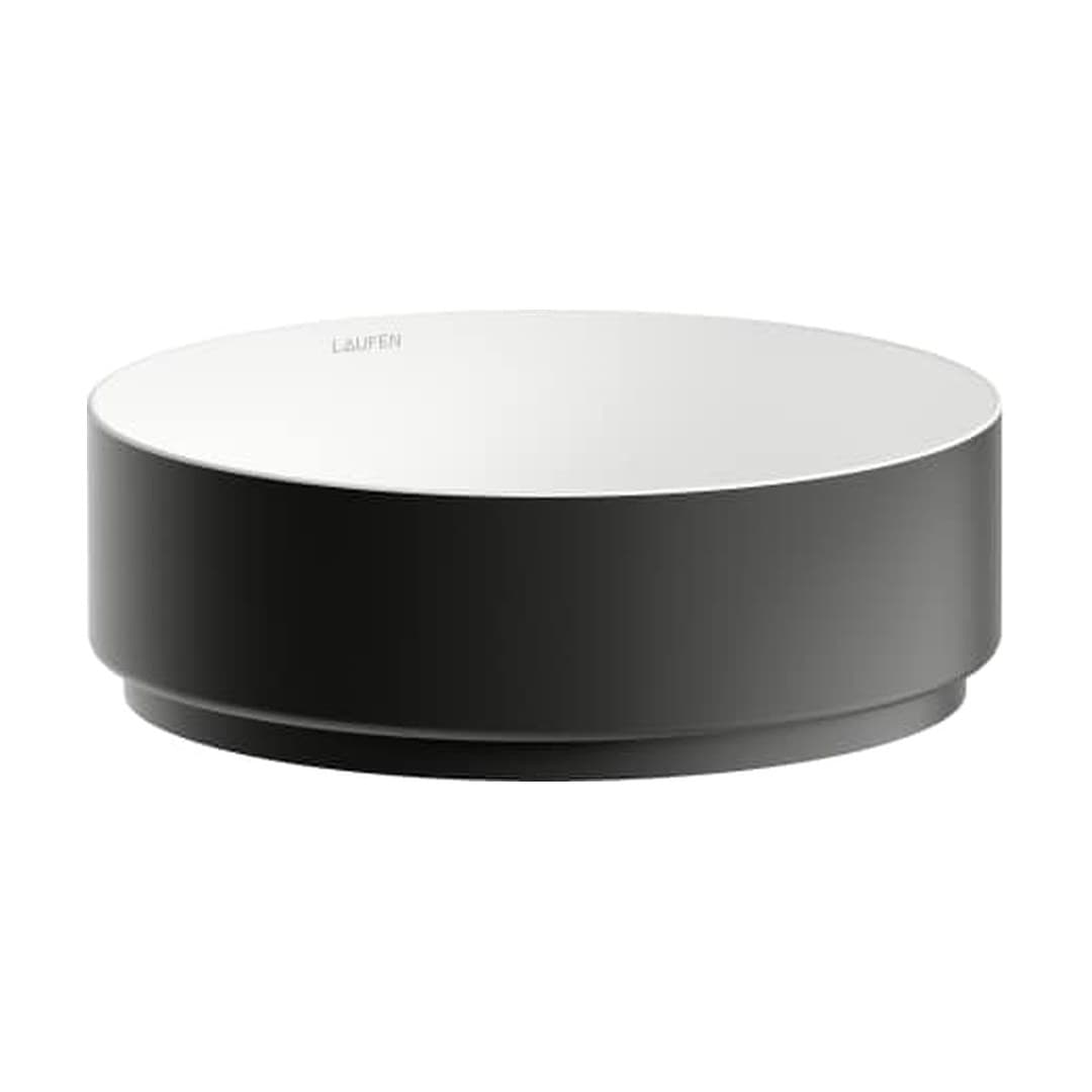 Laufen UNISONO – Νιπτήρας Επικαθήμενος – 325×325 mm – Bicolor, Matt Black/Glossy White (H512UO2B991121)