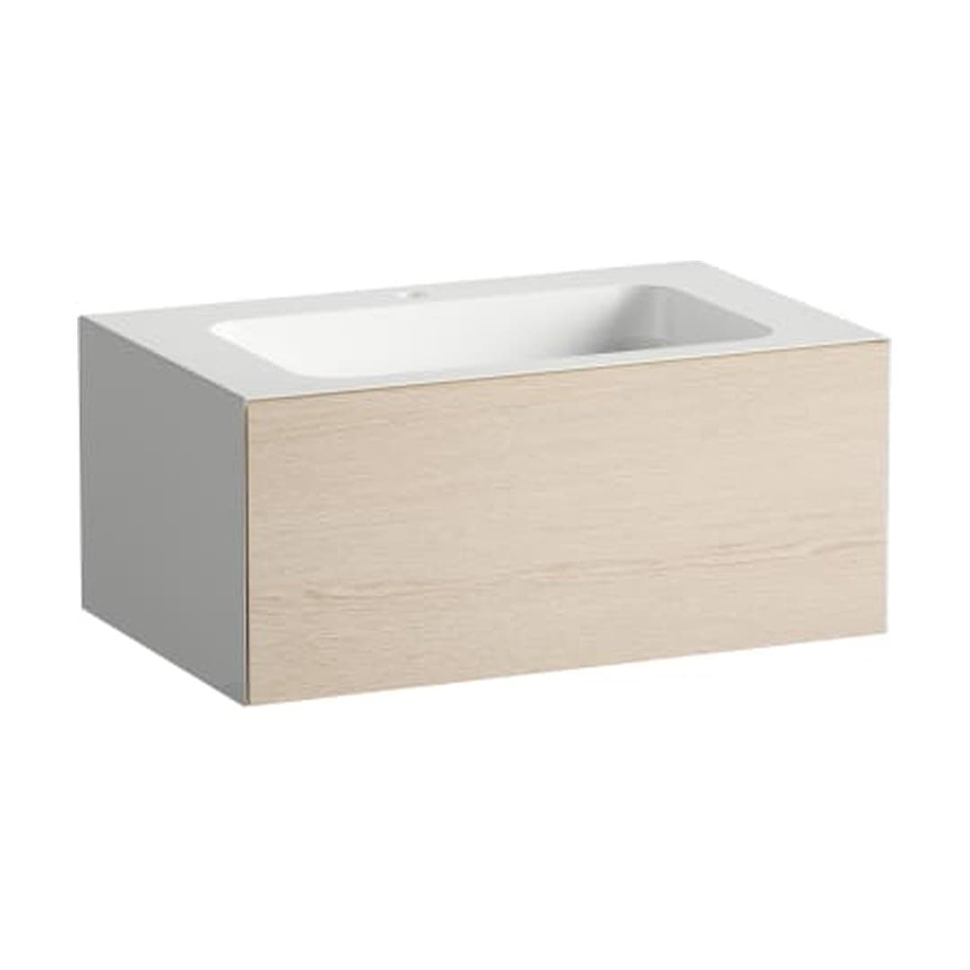 Laufen FOLIO – Νιπτήρας Κρεμαστός – 804×500 mm, 1 οπή – Brushed Oak, Wood Effect Laminate (H580FO35241111)