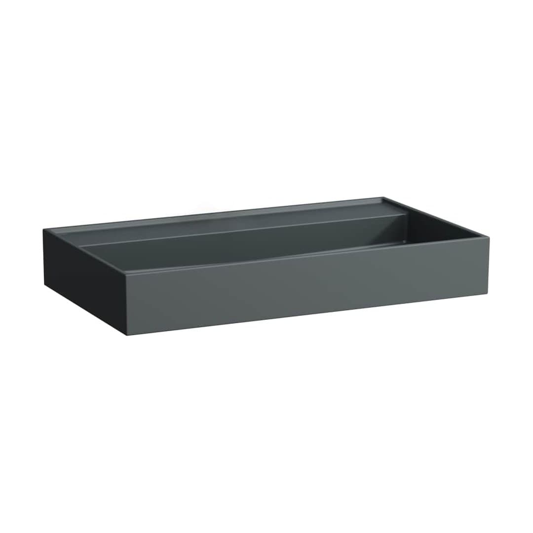 Laufen Kartell LAUFEN – Νιπτήρας Κρεμαστός – 800×460 mm, χωρίς οπή, χωρίς υπερχείλιση – Graphite matt (H8103367581121)