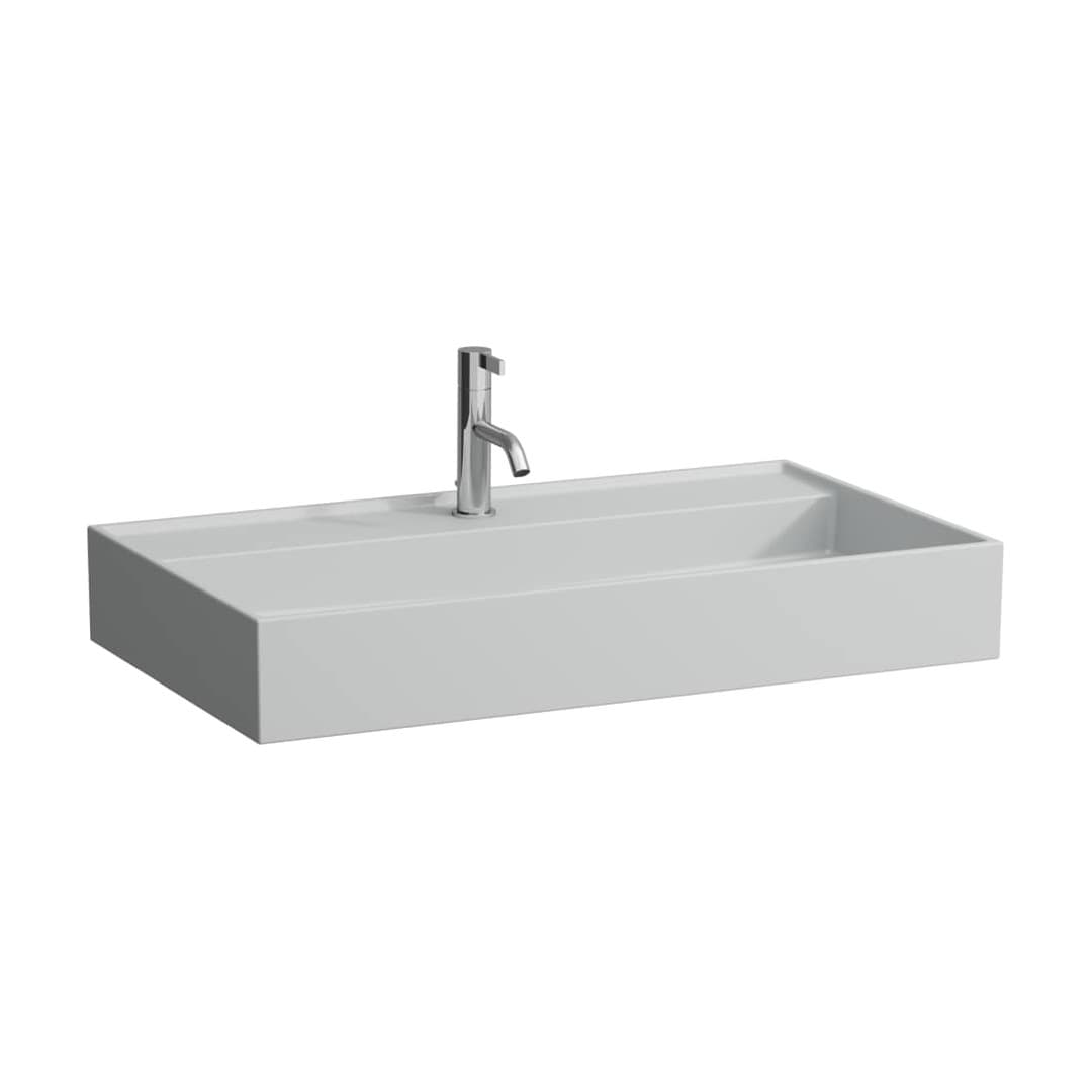 Laufen Kartell LAUFEN – Νιπτήρας Κρεμαστός – 800×460 mm, 1 οπή, χωρίς υπερχείλιση – Matt grey (H8103367591111)