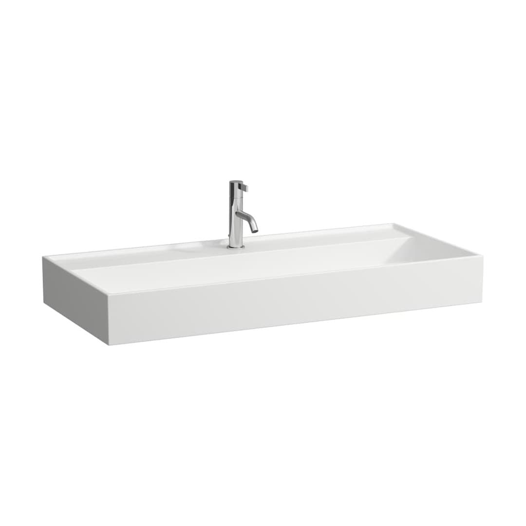 Laufen Kartell LAUFEN – Νιπτήρας Κρεμαστός – 1000×460 mm, 1 οπή, χωρίς υπερχείλιση – White Matt (H8103377571111)