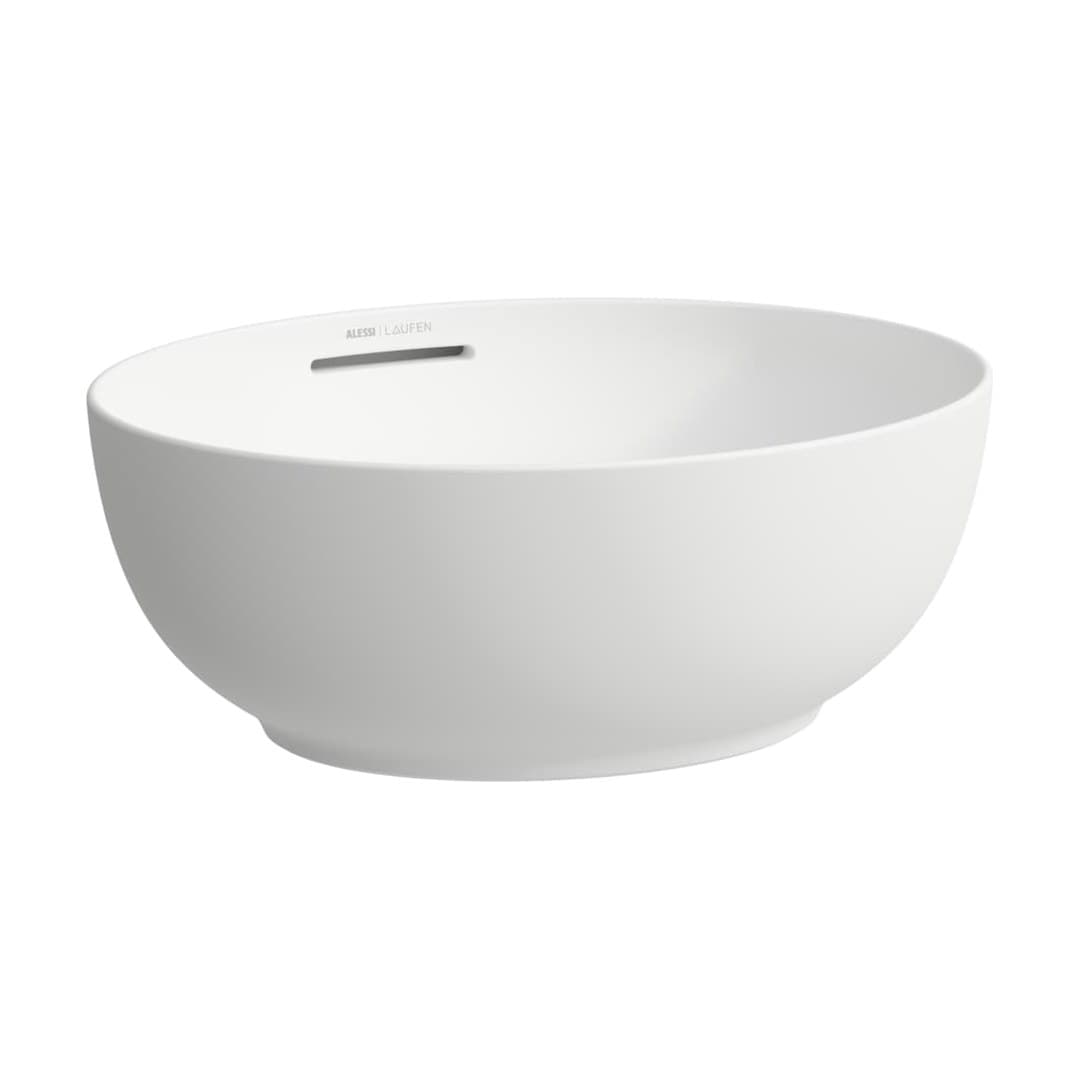 Laufen ILBAGNOALESSI – Νιπτήρας Επικαθήμενος – 450×405 mm, με υπερχείλιση – White Matt (H8189767571091)