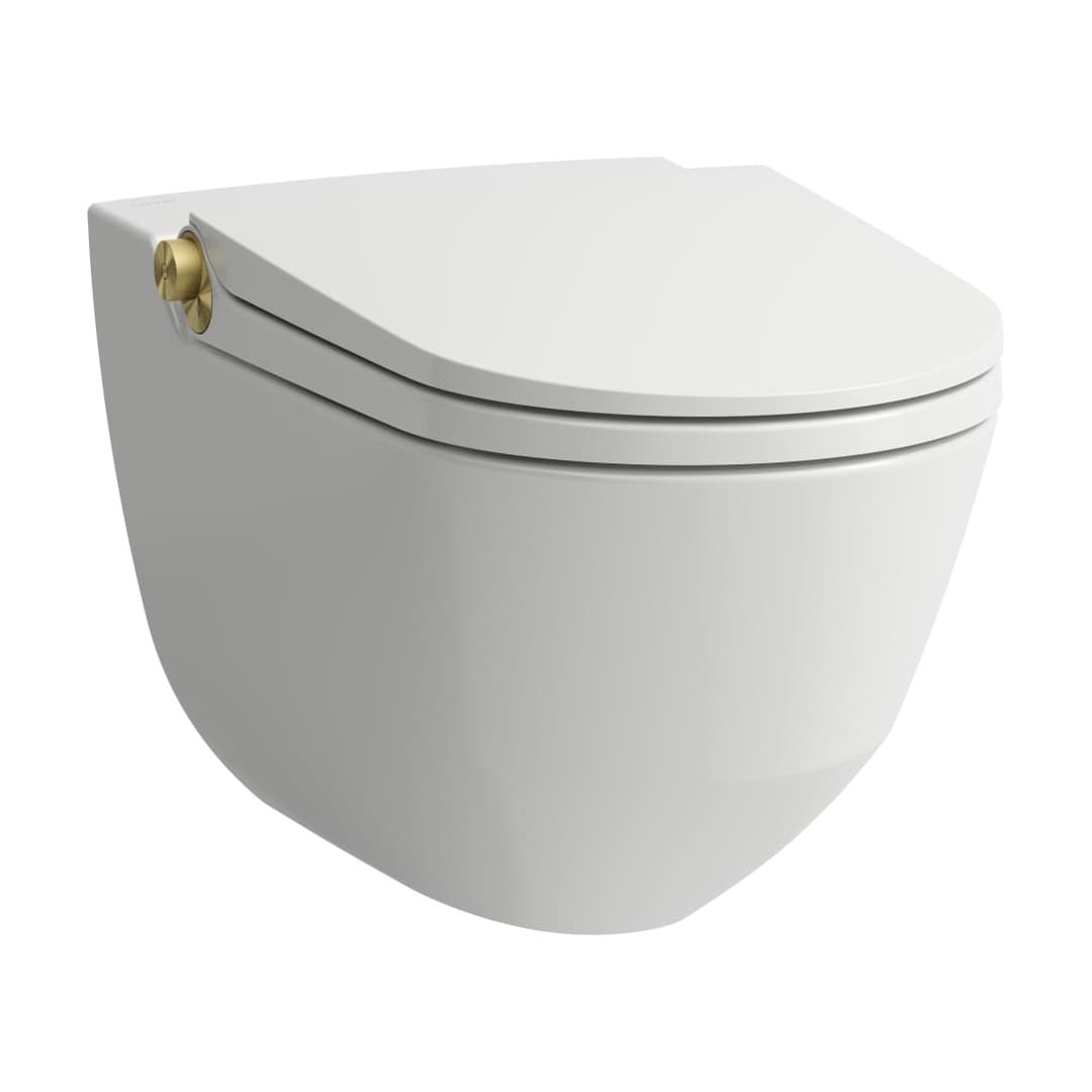 Laufen CLEANET RIVA – Λεκάνη Κρεμαστή – White LCC with pale gold matt (H8206914020001)