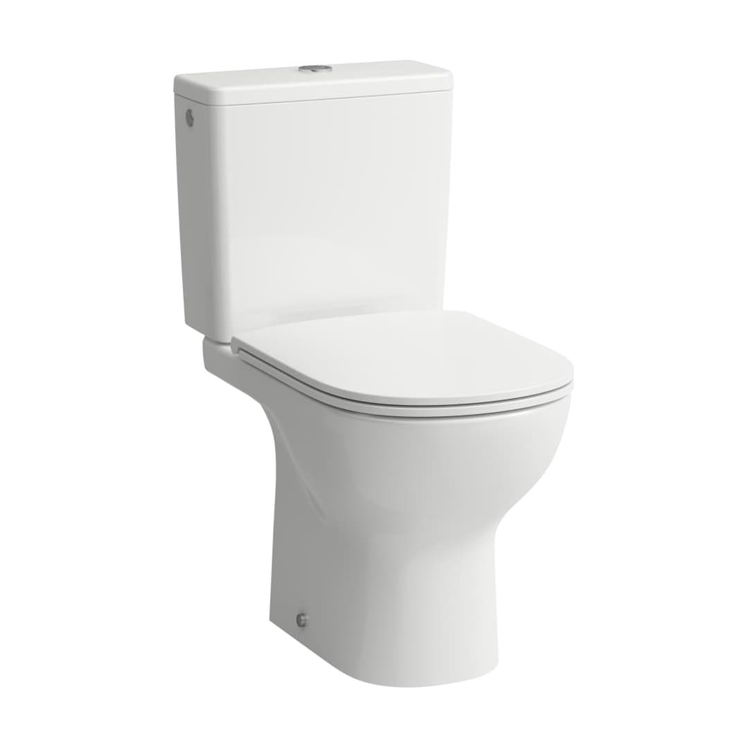 Laufen LUA – Λεκάνη Δαπέδου – 650×360 mm, σετ (combipack), οριζόντια αποχέτευση, έκδοση 7611 – White (H8260860007611)