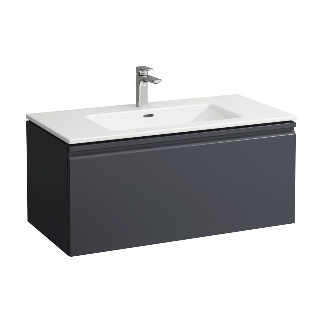 Laufen PRO S – Έπιπλο Νιπτήρα – 1000 mm, σετ με νιπτήρα, με έπιπλο PRO, slim – Graphite (H8609654801041)