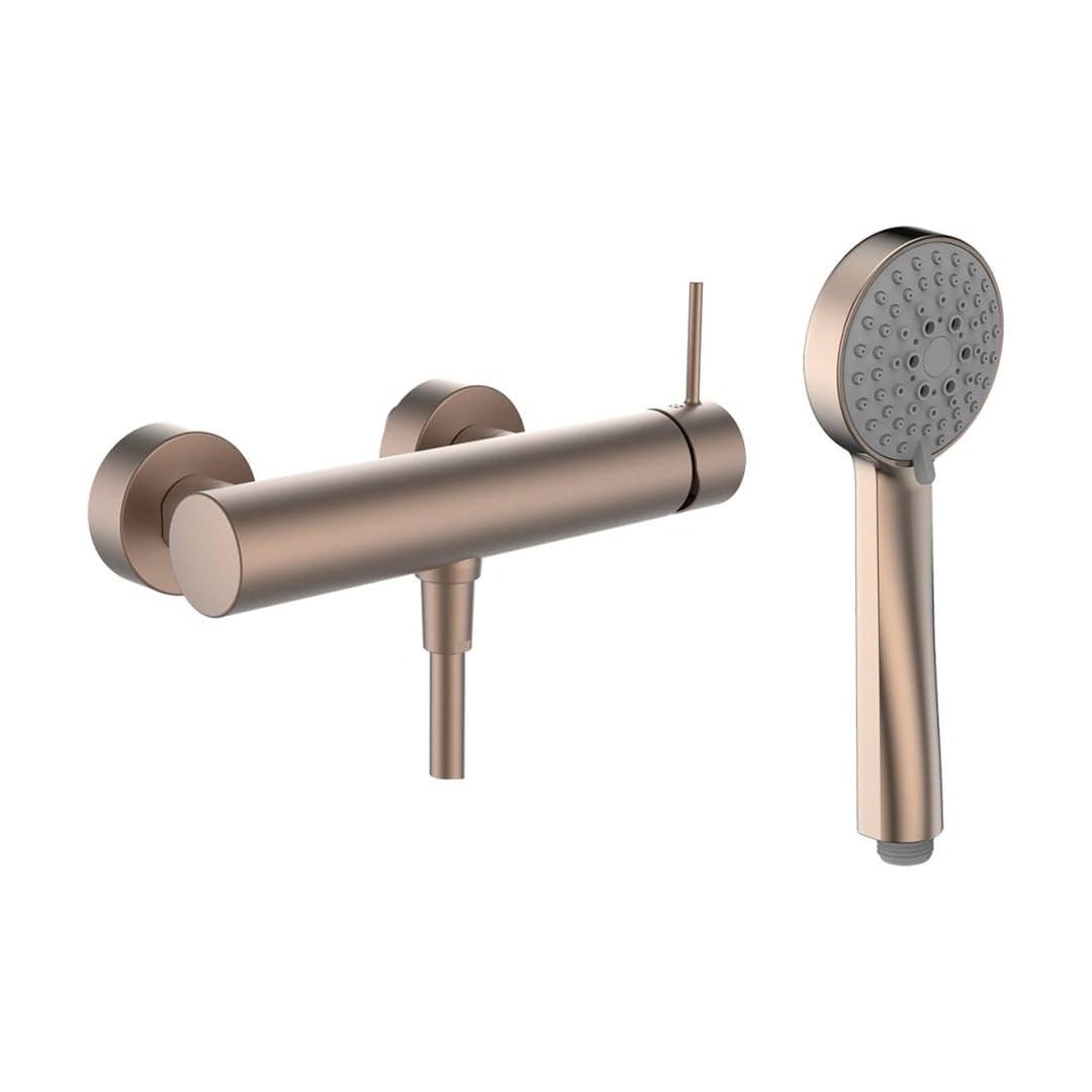 Laufen TWINPLUS SLIM – Σετ Ντους – σωλήνας 1600 mm, 3 ροές – PVD rosegold brushed (HF505450426600)