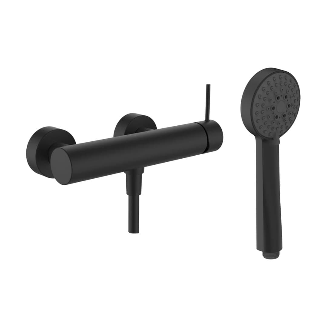 Laufen TWINPLUS SLIM – Σετ Ντους – σωλήνας 1600 mm, 3 ροές – PVD Titanium black matt (HF505450428600)