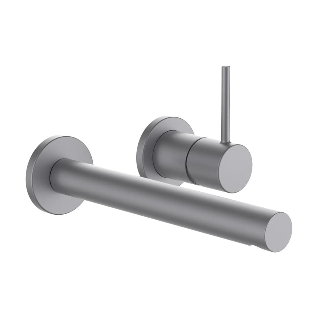 Laufen TWINPLUS SLIM – Μπαταρία Νιπτήρα Τοίχου – προεξοχή 195 mm – PVD inox look (HF505470423000)