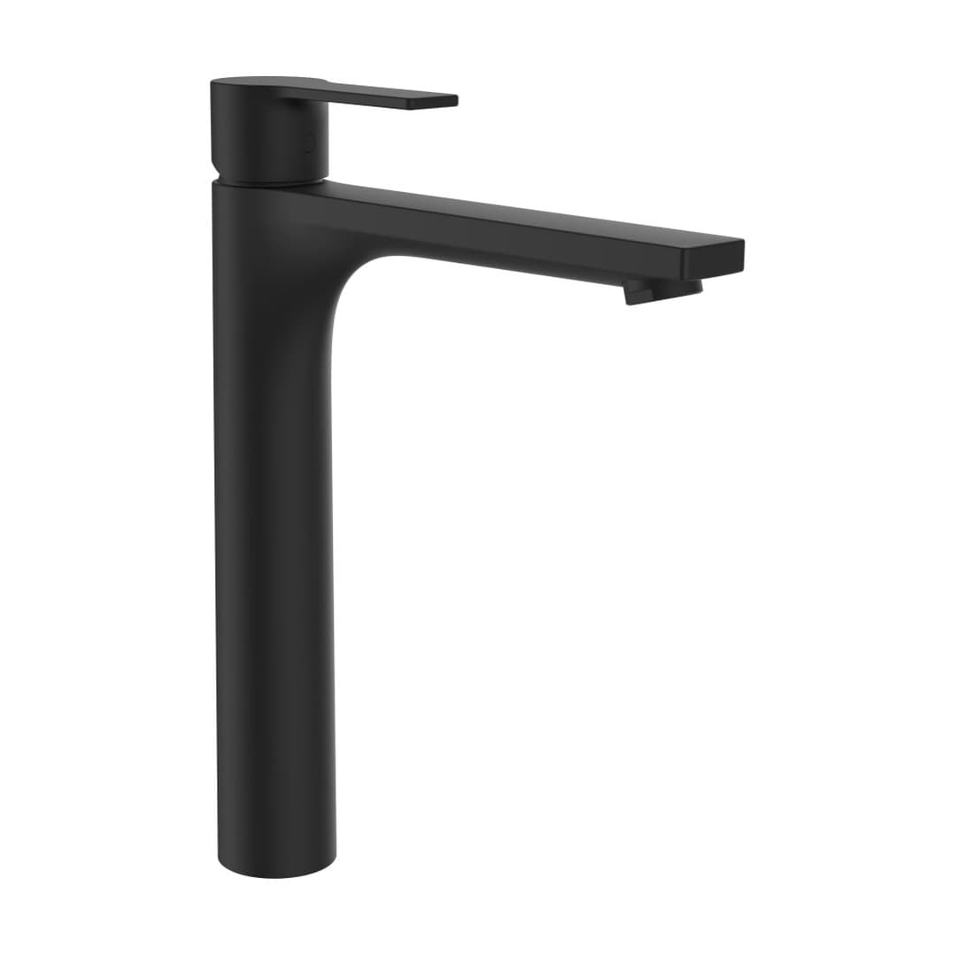 Laufen SWISSTAP – Μπαταρία Νιπτήρα Ψηλή – προεξοχή 185 mm – PVD Titanium black matt (HF506114428000)