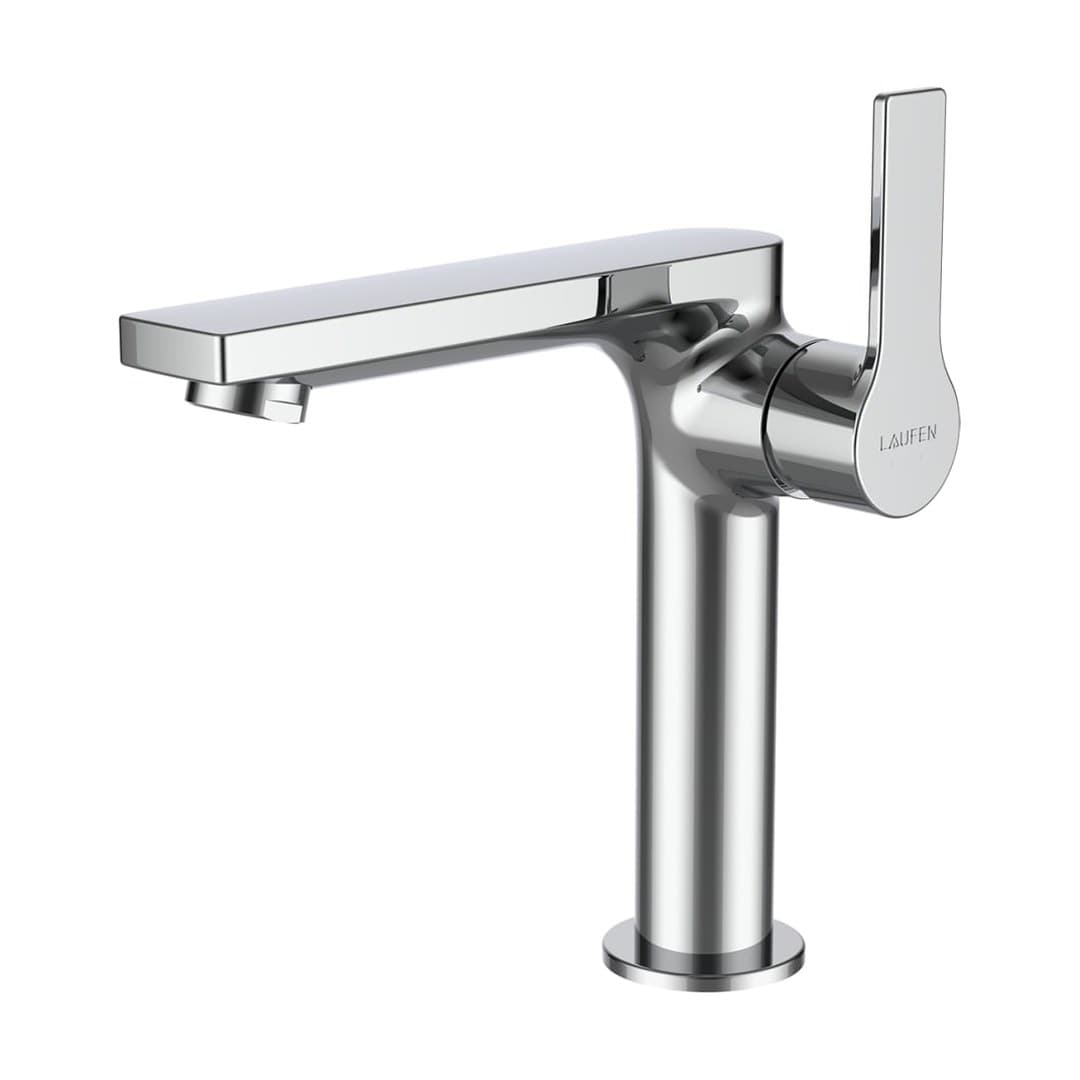 Laufen SWISSTAP – Μπαταρία Νιπτήρα – προεξοχή 135 mm, πλαϊνός μοχλός, χωρίς βαλβίδα – Chrome (HF506144100000)