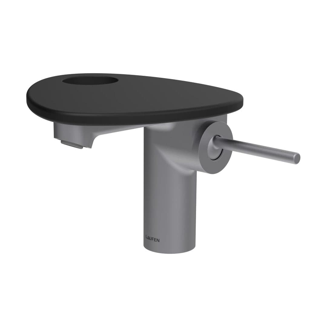 Laufen ADA – Μπαταρία Νιπτήρα – δίσκος με οπή – PVD inox/black matt (HF506702503000)