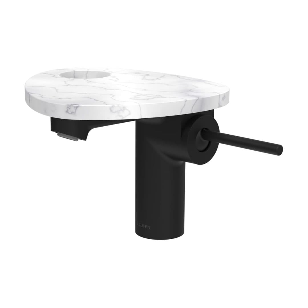 Laufen ADA – Μπαταρία Νιπτήρα – δίσκος με οπή – PVD black/marble white (HF506702515000)