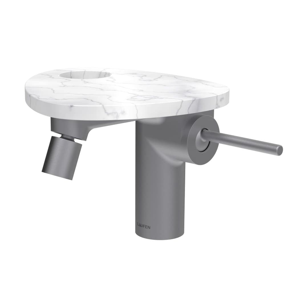Laufen ADA – Μπαταρία Μπιντέ – δίσκος με οπή – PVD inox/marble white (HF506710505000)