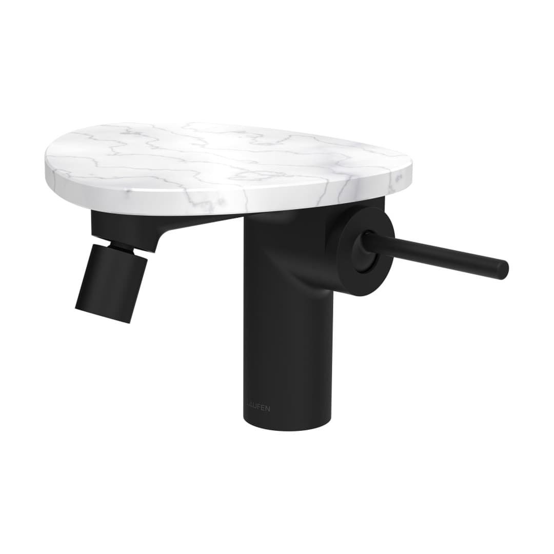 Laufen ADA – Μπαταρία Μπιντέ – δίσκος χωρίς οπή – PVD black/marble white (HF506710515060)
