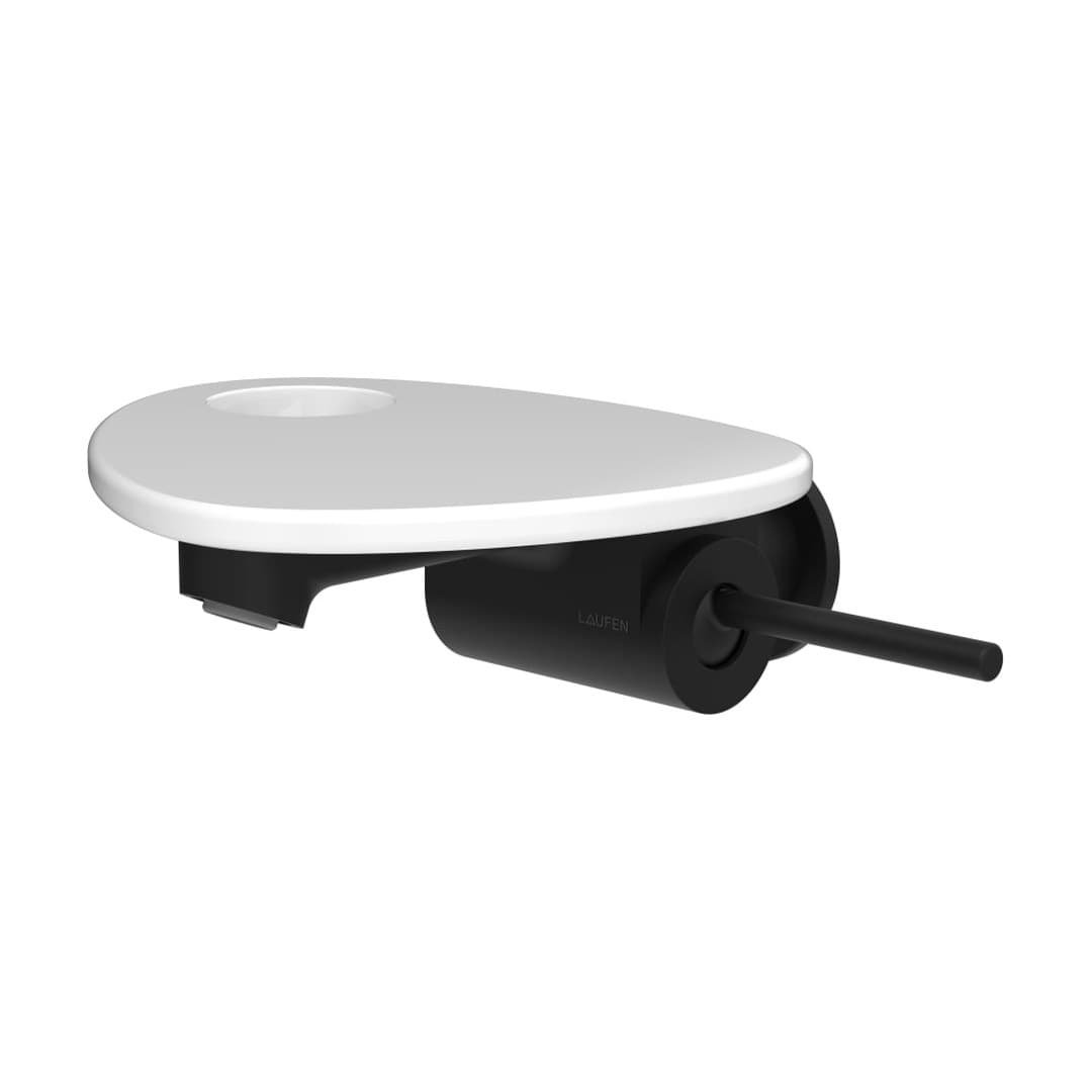 Laufen ADA – Μπαταρία Νιπτήρα Τοίχου – δίσκος με οπή – PVD black/white glossy (HF506726511000)