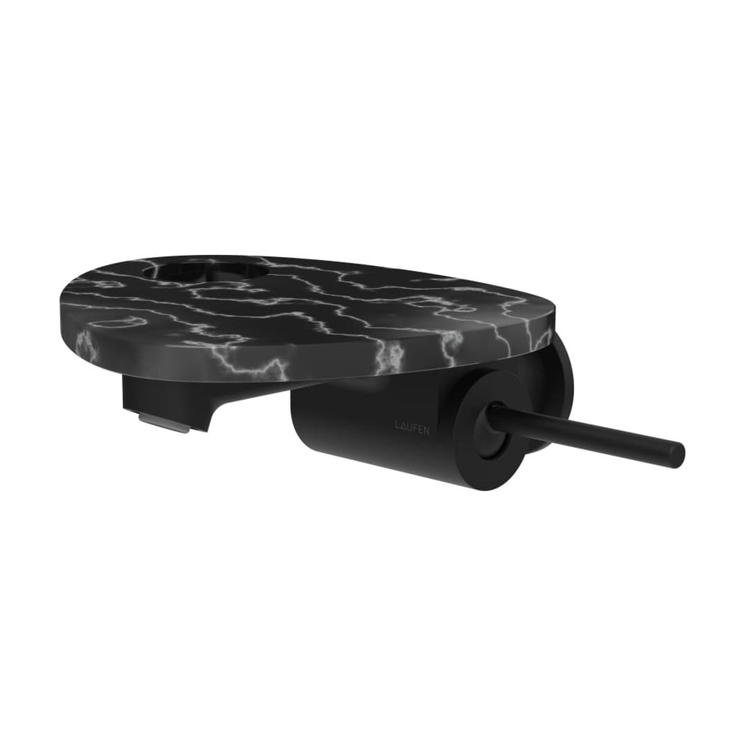 Laufen ADA – Μπαταρία Νιπτήρα Τοίχου – δίσκος με οπή – PVD black/marble black (HF506726516000)