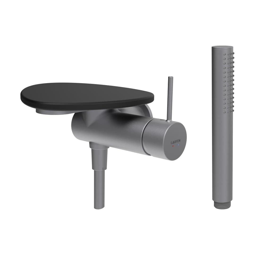 Laufen ADA – Σετ Ντους – δίσκος χωρίς οπή – PVD inox/black matt (HF506755503060)