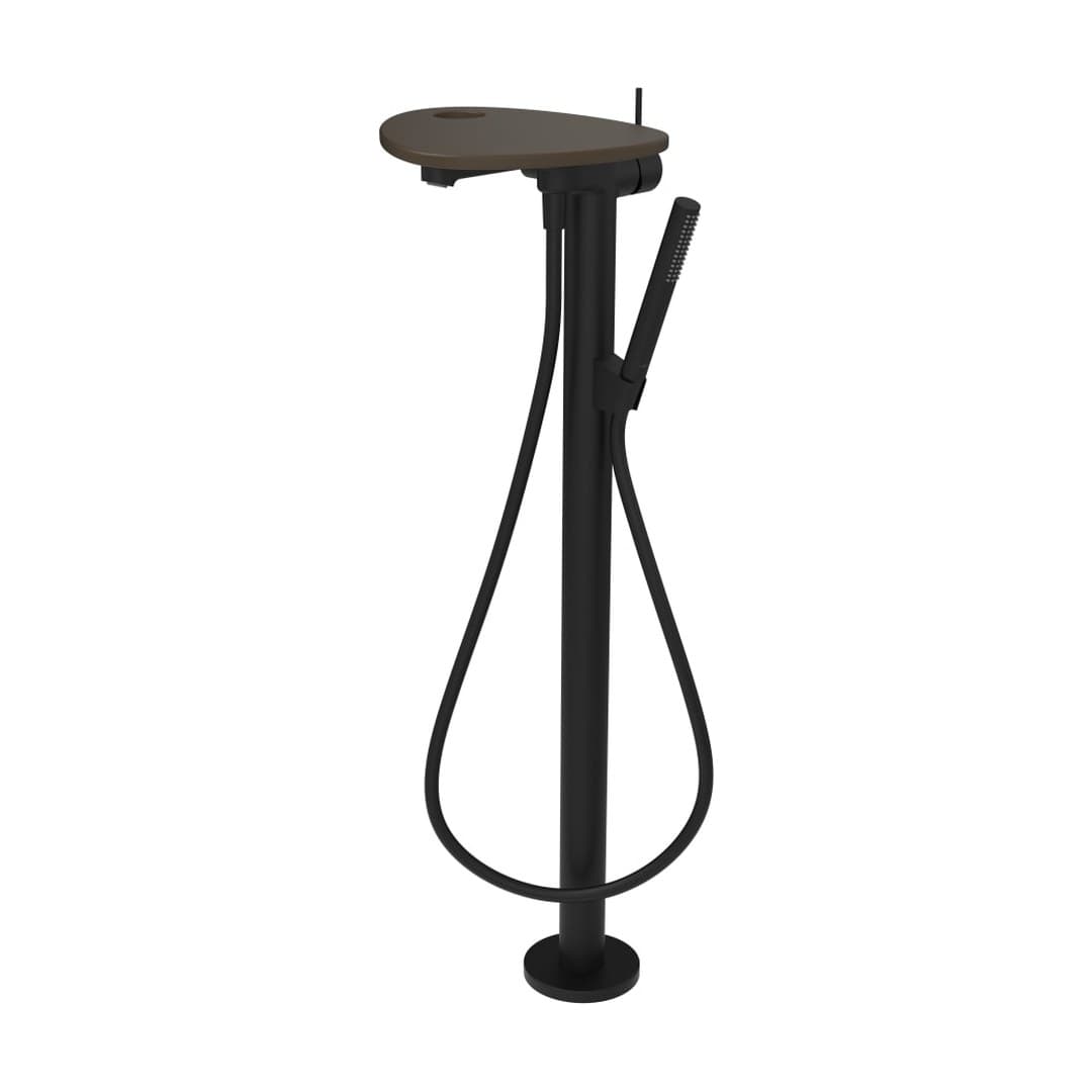 Laufen ADA – Μπαταρία Λουτρού Δαπέδου – δίσκος με οπή – PVD black/coffee matt (HF506781514000)