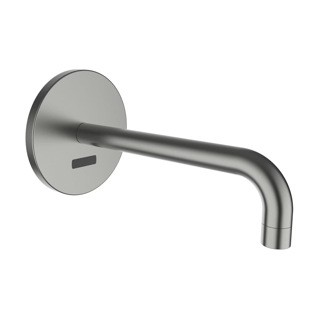 Laufen TWINTRONIC – Μπαταρία Νιπτήρα Τοίχου – προεξοχή 225 mm, μπαταρίας 6V, κρύο ή αναμεμειγμένο – PVD inox look (HF707025423060)