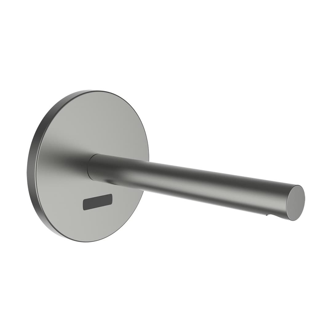 Laufen TWINTRONIC – Μπαταρία Νιπτήρα Τοίχου – προεξοχή 200 mm, μπαταρίας 6V, κρύο ή αναμεμειγμένο – PVD inox look (HF707027423060)