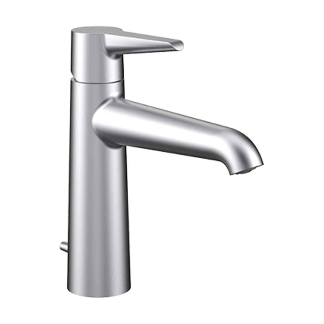 Laufen PURE – Μπαταρία Νιπτήρα – προεξοχή 140 mm, με βαλβίδα – PVD inox look (HF901703423000)
